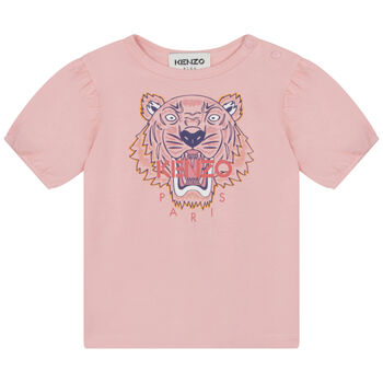 Younger Girls Pink Tiger T-Shirt