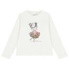 Girls Ivory Long Sleeve Top, 1, hi-res