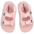 Girls Pink Choupette & Karl Sandals, 2, hi-res