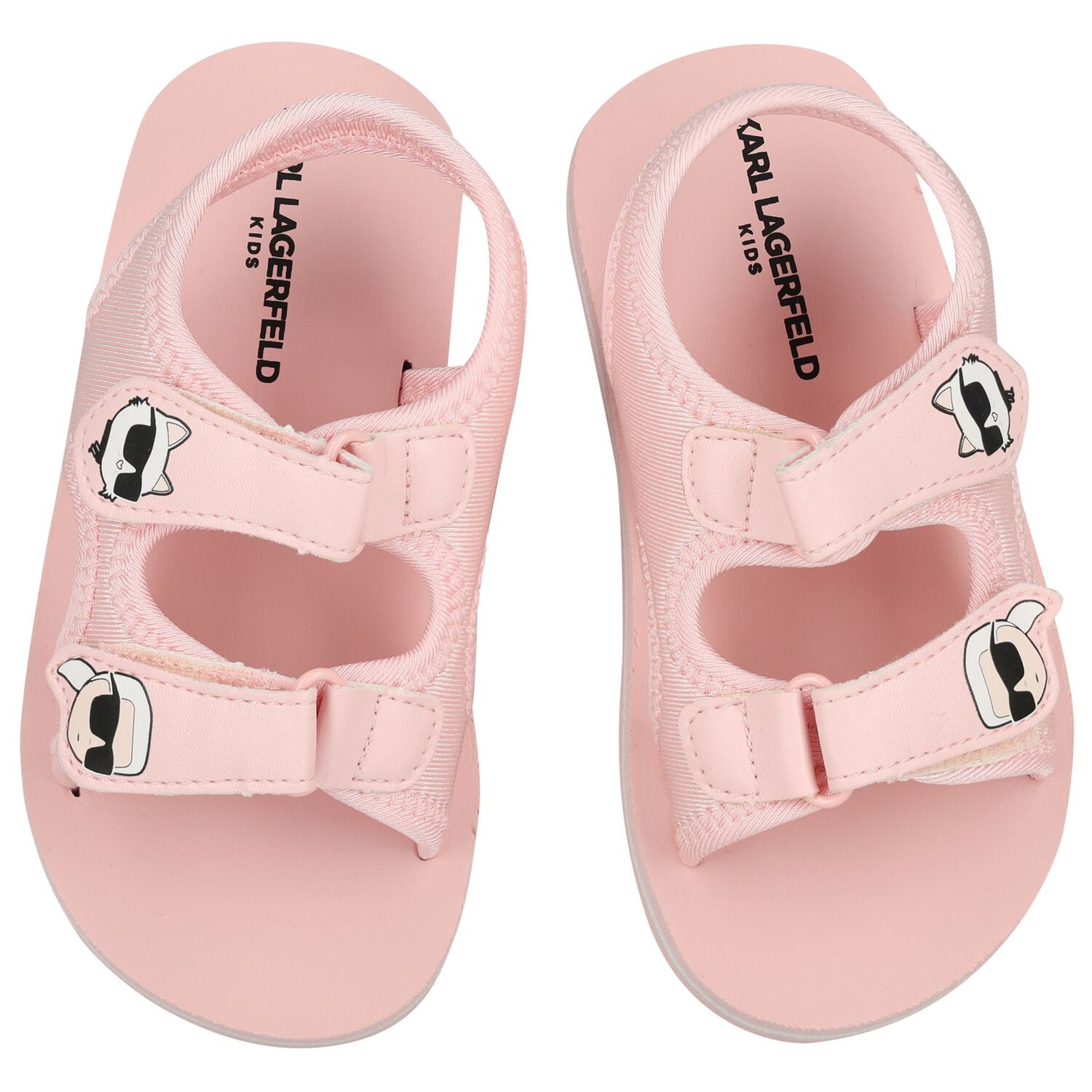 Girls Pink Choupette & Karl Sandals, 2, hi-res