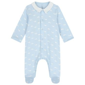 Baby Boys Blue Whale Babygrow