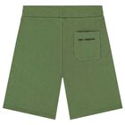 Boys Green Logo Shorts, 2, hi-res
