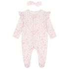 Baby Girls White & Pink Floral Babygrow Gift Set, 1, hi-res