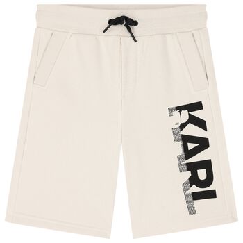 Boys Ivory Logo Shorts
