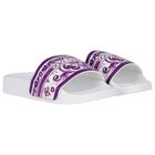 Girls White & Purple Majolica Sliders, 2, hi-res