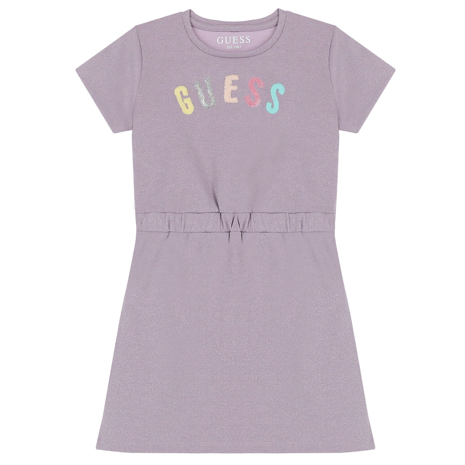 Girls Purple Logo Dress, 1, hi-res
