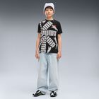 Boys Black Logo T-Shirt, 1, hi-res