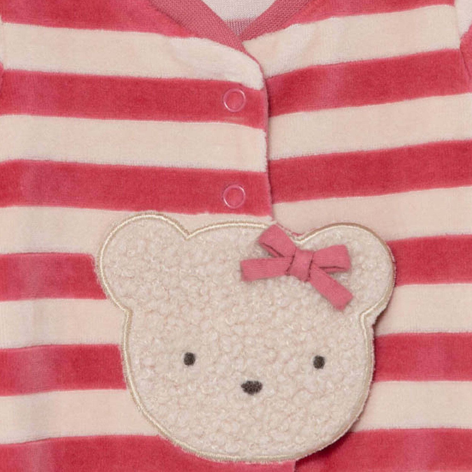 Baby Girls Red & Ivory Bear Babygrow, 1, hi-res image number null