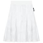 Girls White Logo Skirt, 1, hi-res