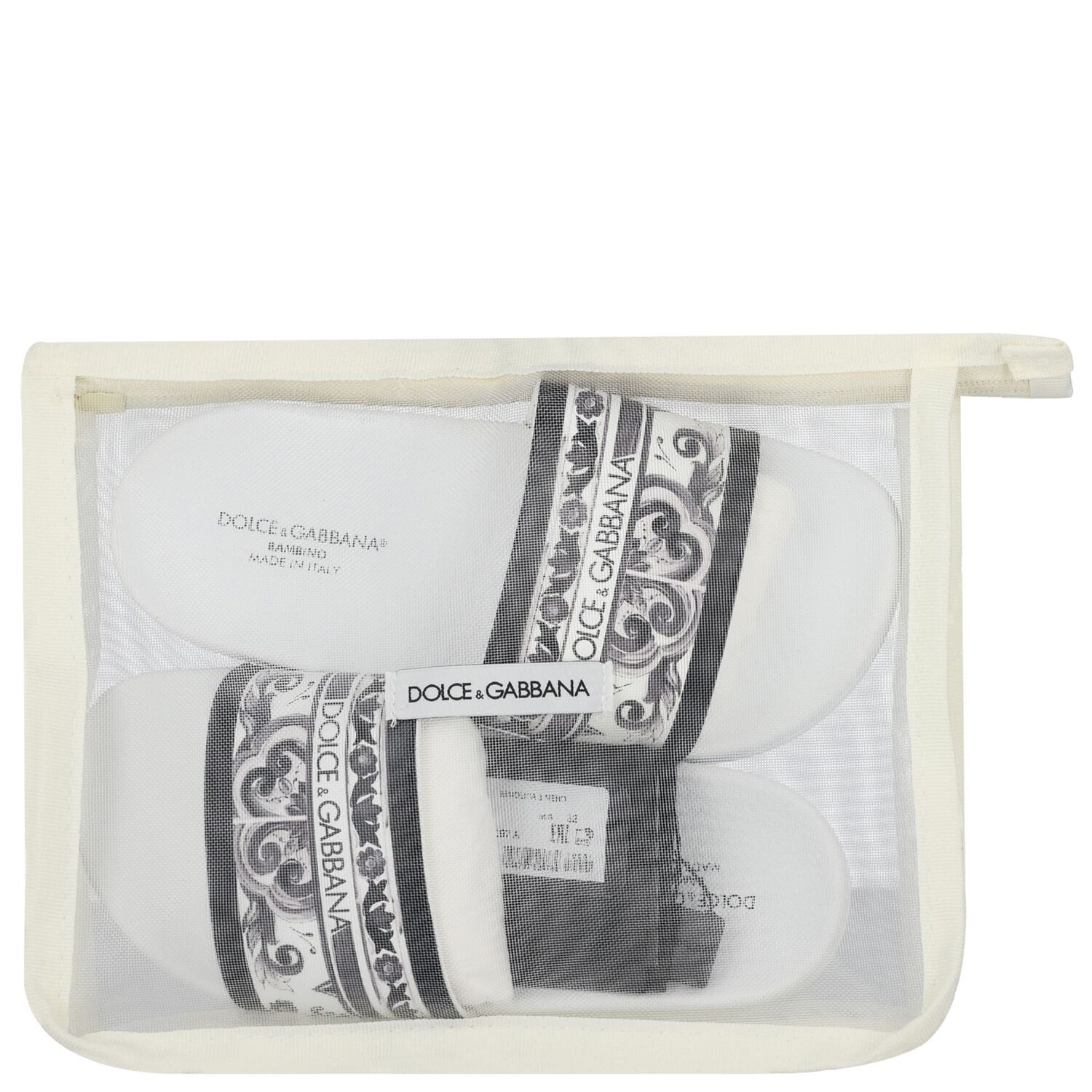 Boys White & Black Majolica Sliders, 1, hi-res