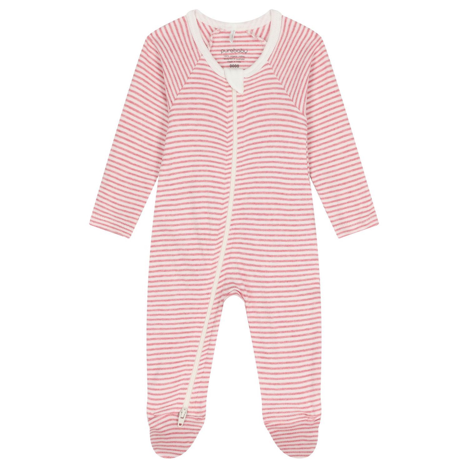 Baby Girls White & Pink Babygrows ( 2 Pack ), 1, hi-res image number null