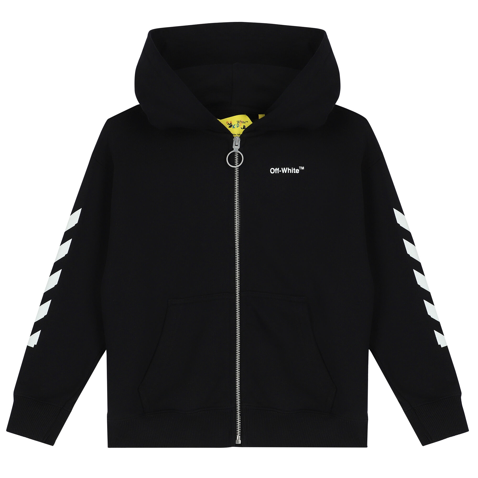 Black and sales white zip hoodie