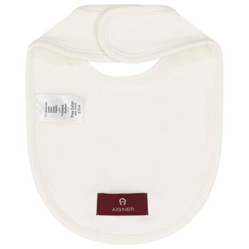 Ivory & Gold Logo Baby Bib