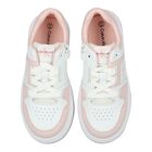 Girls Pink & White Logo Trainers, 1, hi-res
