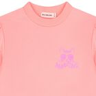 Girls Pink Cat Sweatshirt Dress, 1, hi-res