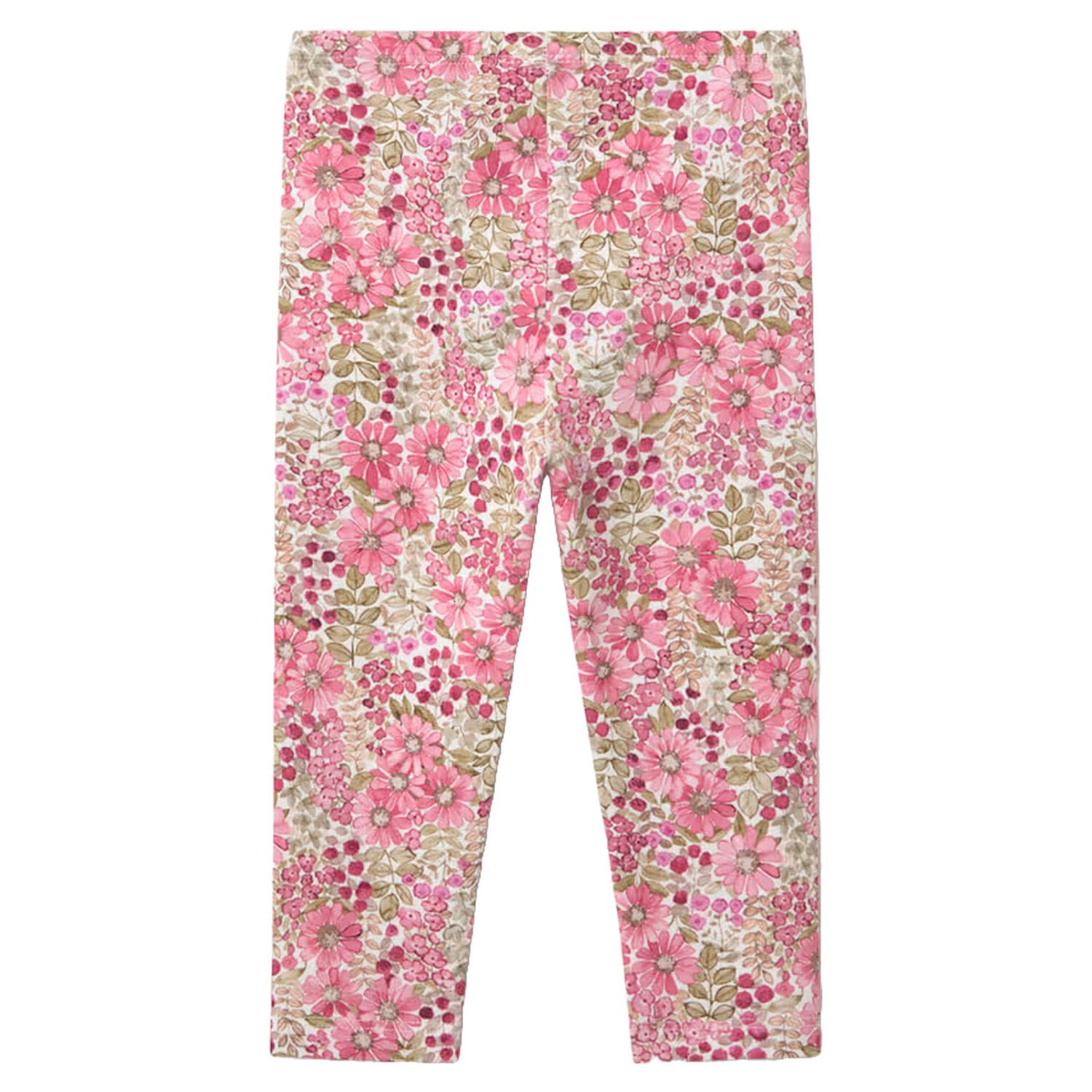 Younger Girls Multi-Coloured Floral Leggings, 2, hi-res