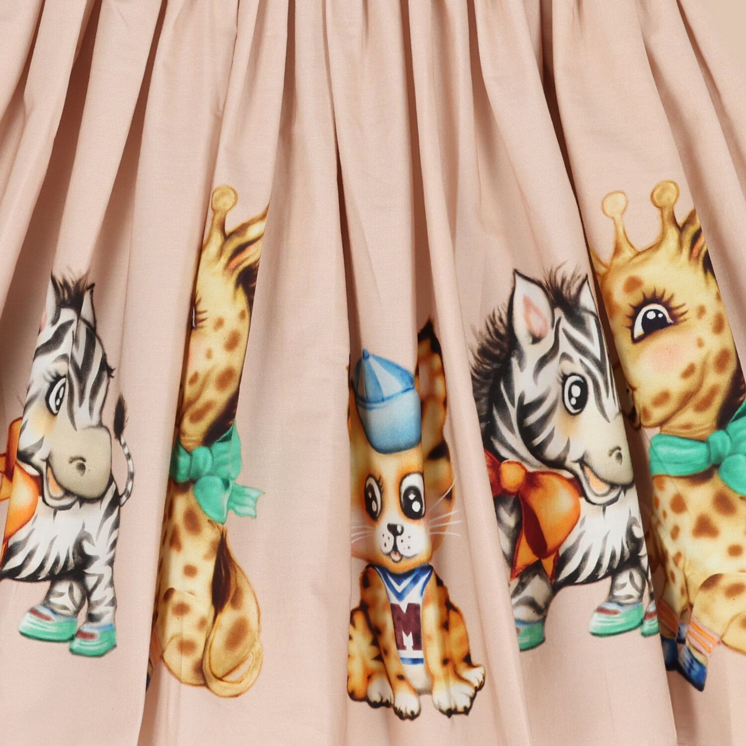 Girls Pink Animals Dress, 1, hi-res