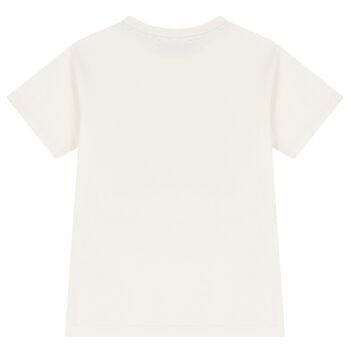Boys Ivory Zig Zag Logo T-Shirt