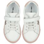 Girls White & Pink Choupette Trainers, 1, hi-res