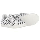 Boys White Logo Trainers, 1, hi-res