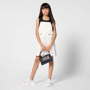 Girls Black Faux Leather Handbag