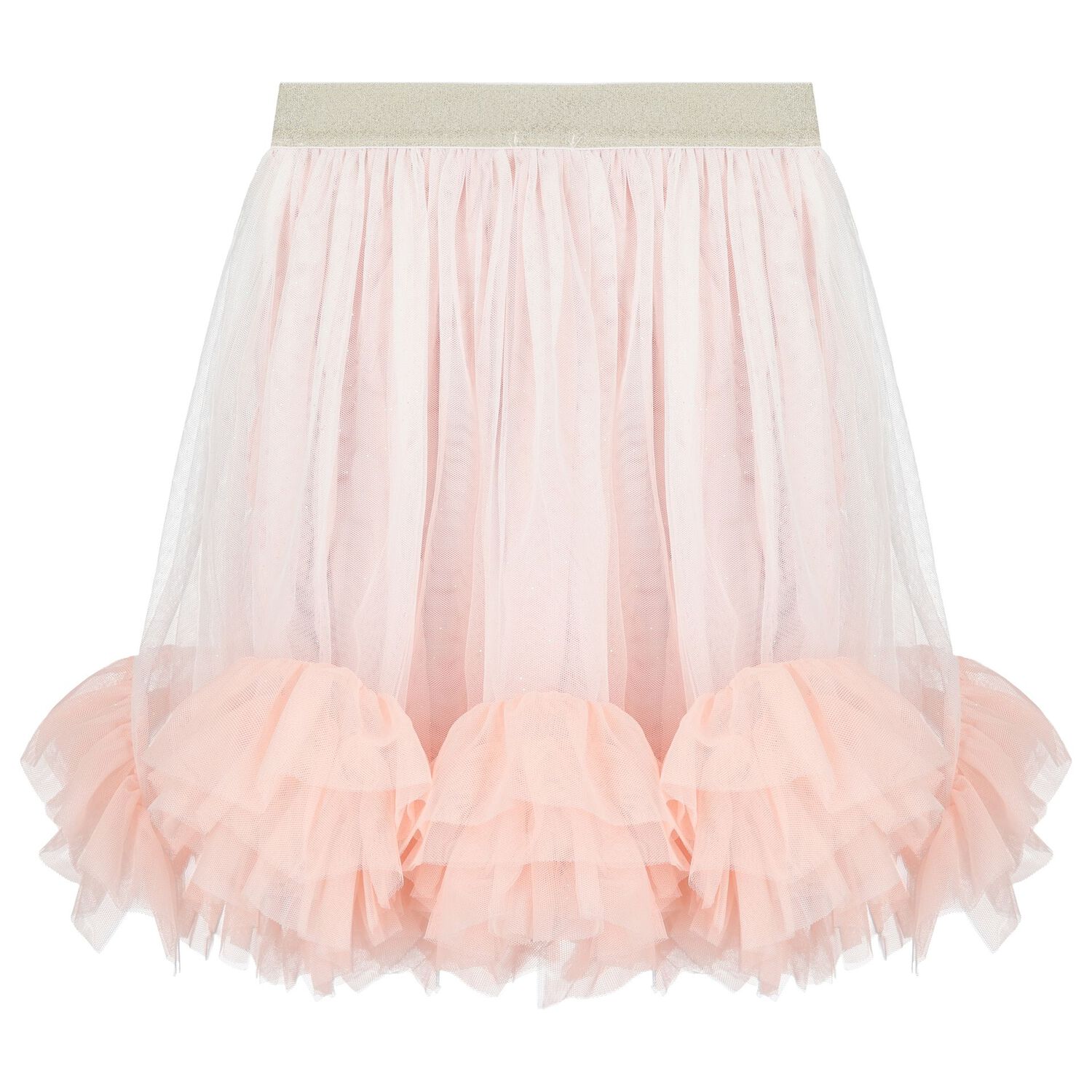 Girls Ivory & Pink Tulle Skirt, 1, hi-res image number null