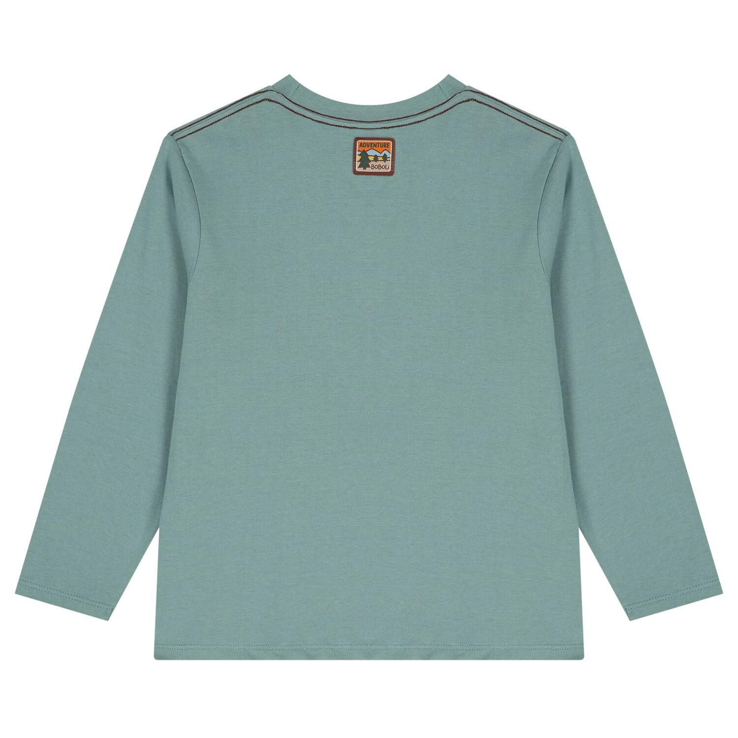 Boys Green Raccoon Long Sleeve Top, 1, hi-res