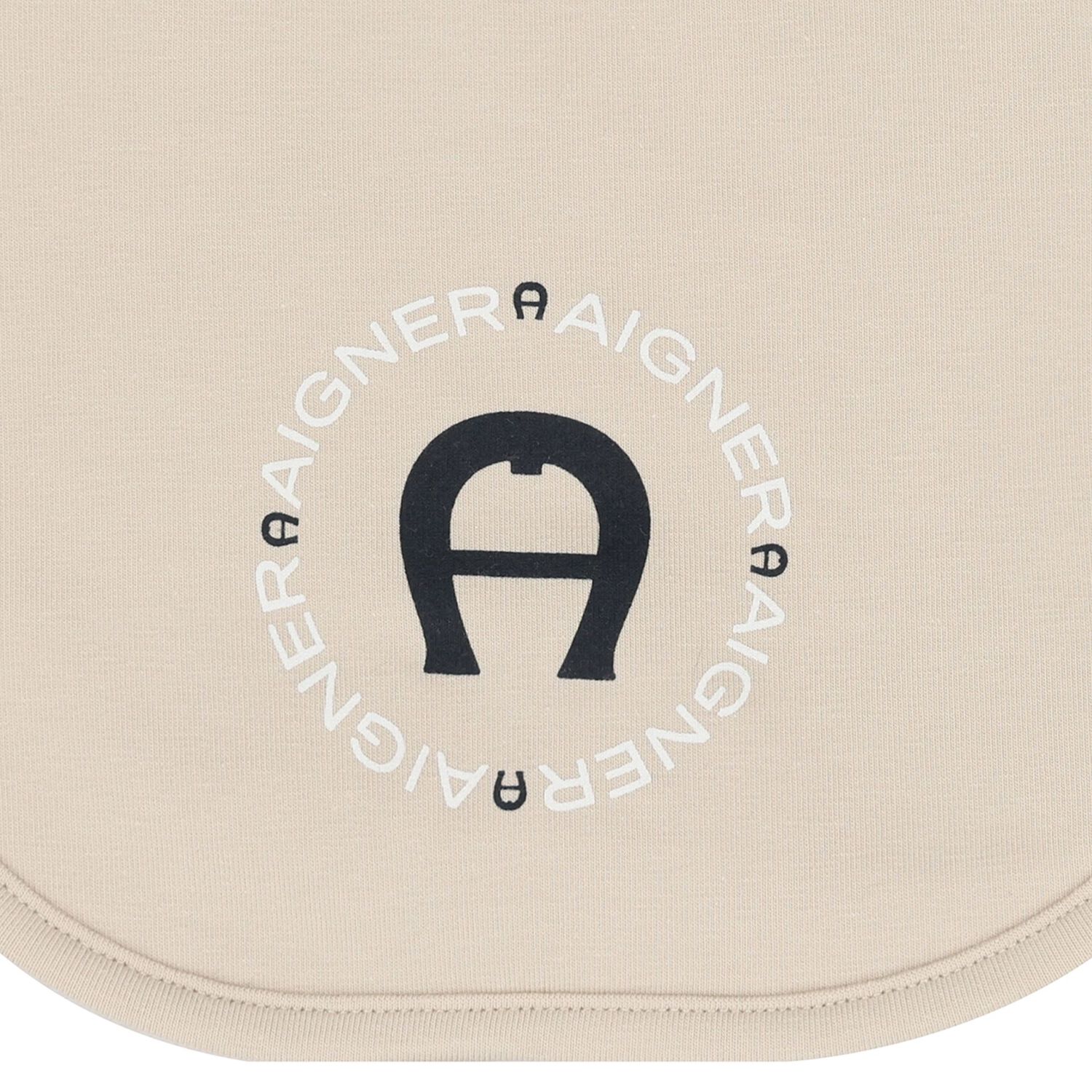 Beige Logo Baby Bib, 1, hi-res image number null