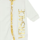 Ivory & Gold Logo Babygrow, 1, hi-res