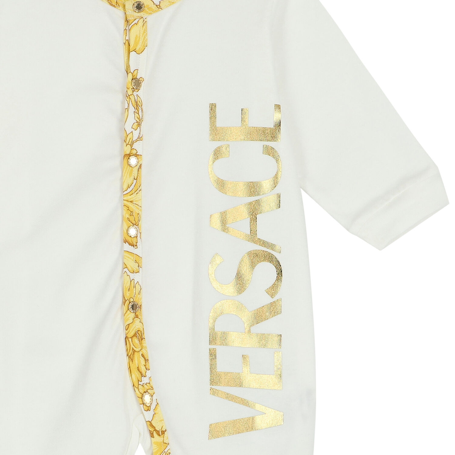 Ivory & Gold Logo Babygrow, 1, hi-res image number null