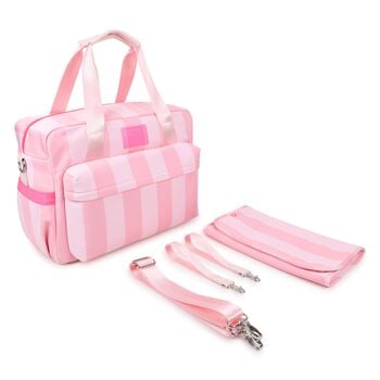 Baby Girls Pink Striped Changing Bag