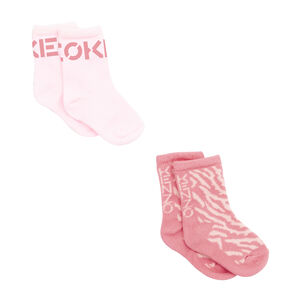 Baby Girls Pink Logo Socks ( 2-Pack ) 