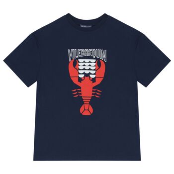 Navy Blue Boys Logo Lobster T-Shirt