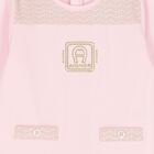 Baby Girls Pink & Gold Logo Babygrow Gift Set , 3, hi-res