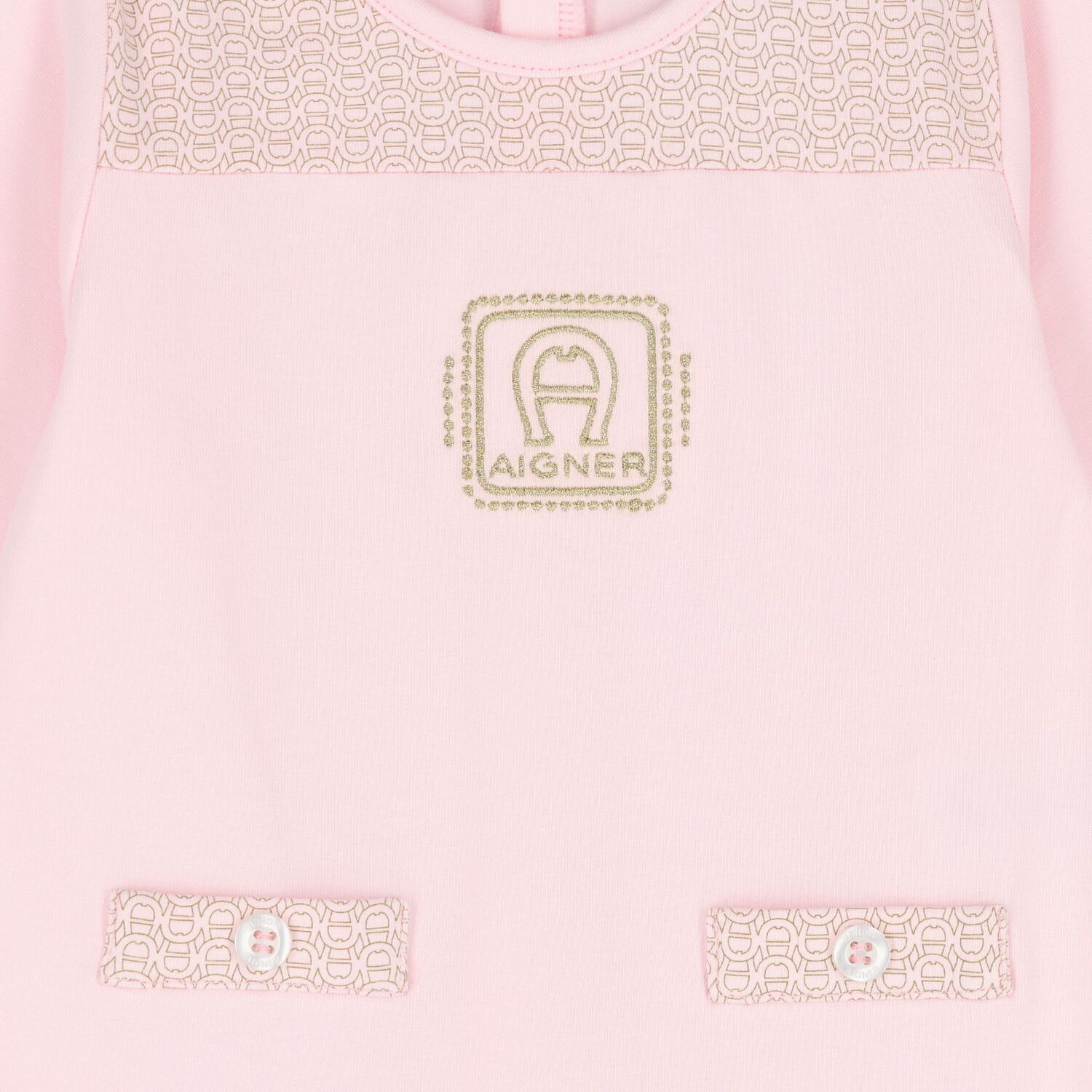 Baby Girls Pink & Gold Logo Babygrow Gift Set , 3, hi-res