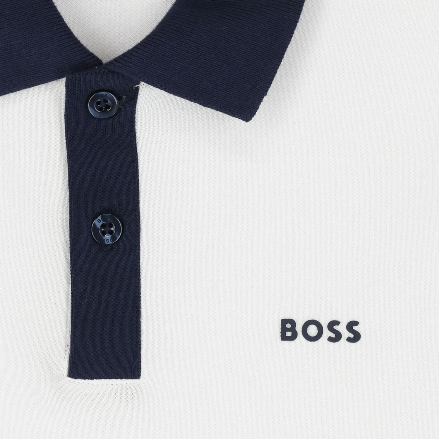 Boys White Logo Polo Shirt, 1, hi-res
