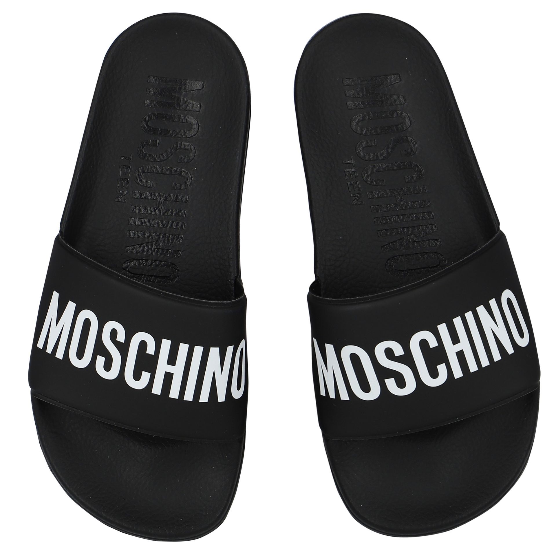 Moschino black sliders store