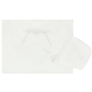 White Angel Wings Baby Towel Set