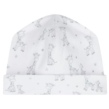Ivory & Grey Giraffe Baby Hat