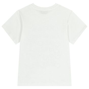 تيشيرت بشعار تيدى بير باللون الابيض 