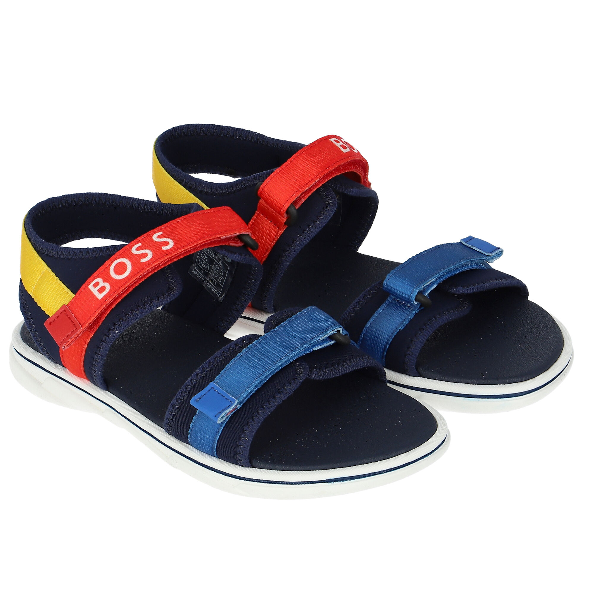 BOSS Boys Coloured Logo Sandals Junior Couture USA
