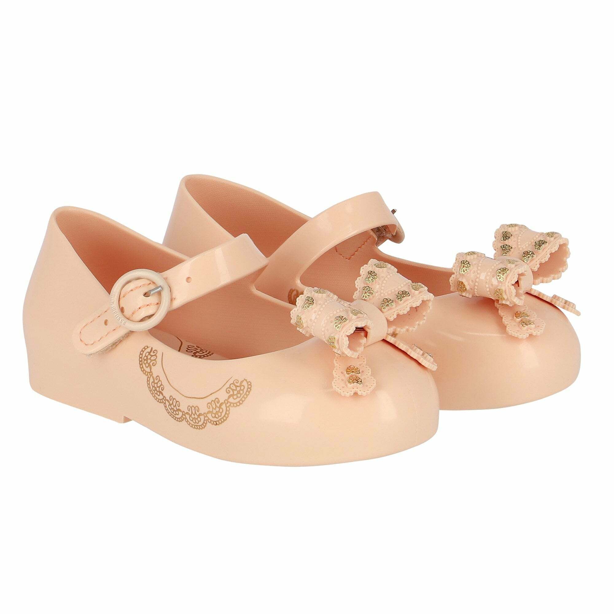 Mini Melissa Younger Girls Pink Bow Jelly Shoes Junior Couture USA