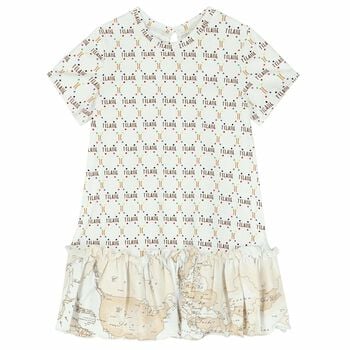 Girls White Logo Dress