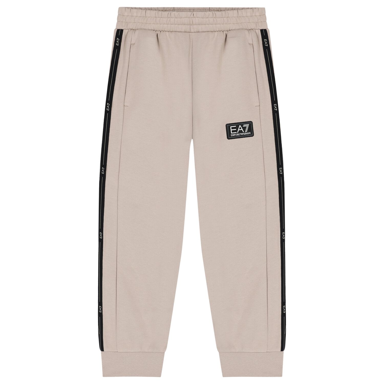 Boys Beige Logo Joggers, 2, hi-res