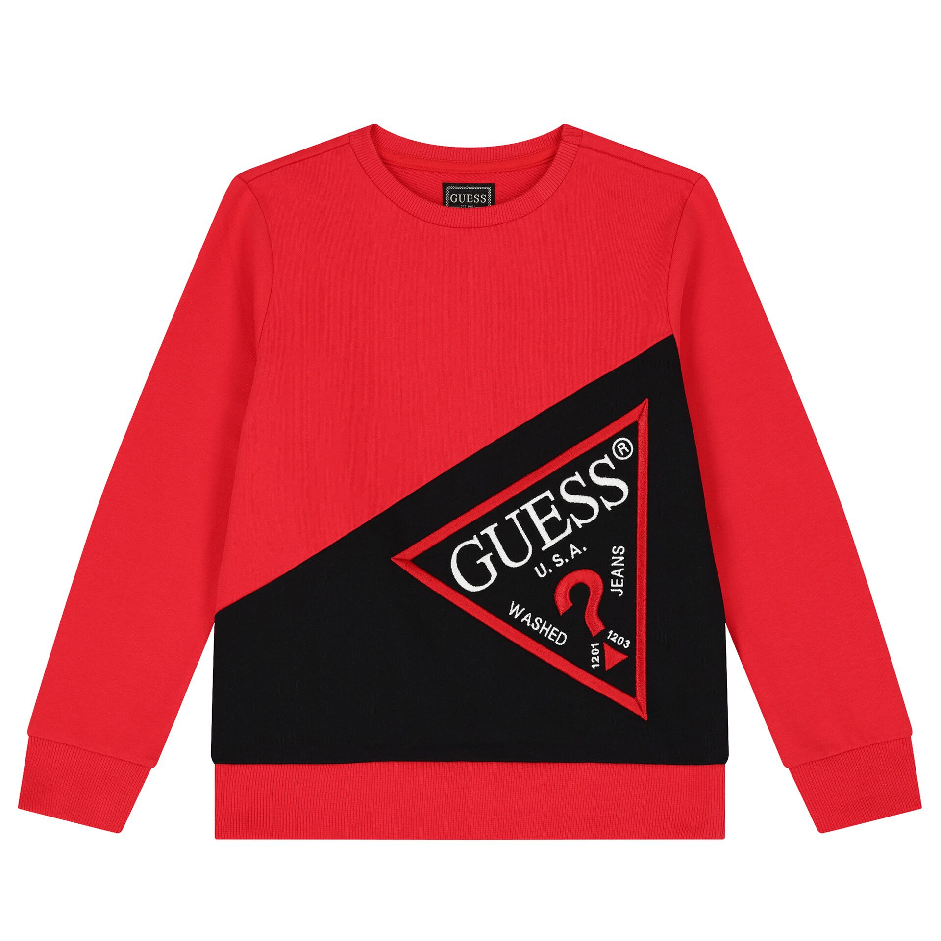 Guess Boys Red Logo Sweatshirt Junior Couture Bahrain