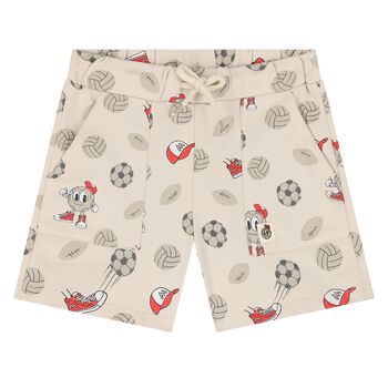 Younger Boys Beige Football Shorts
