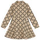 Girls Beige Logo Polo Dress, 1, hi-res