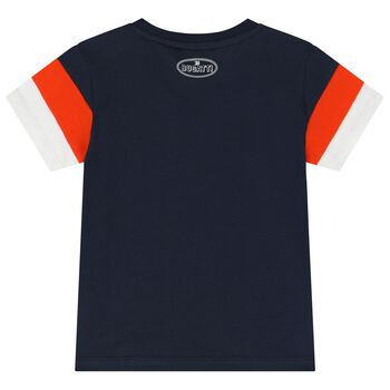 Younger Boys Navy Logo T-Shirt