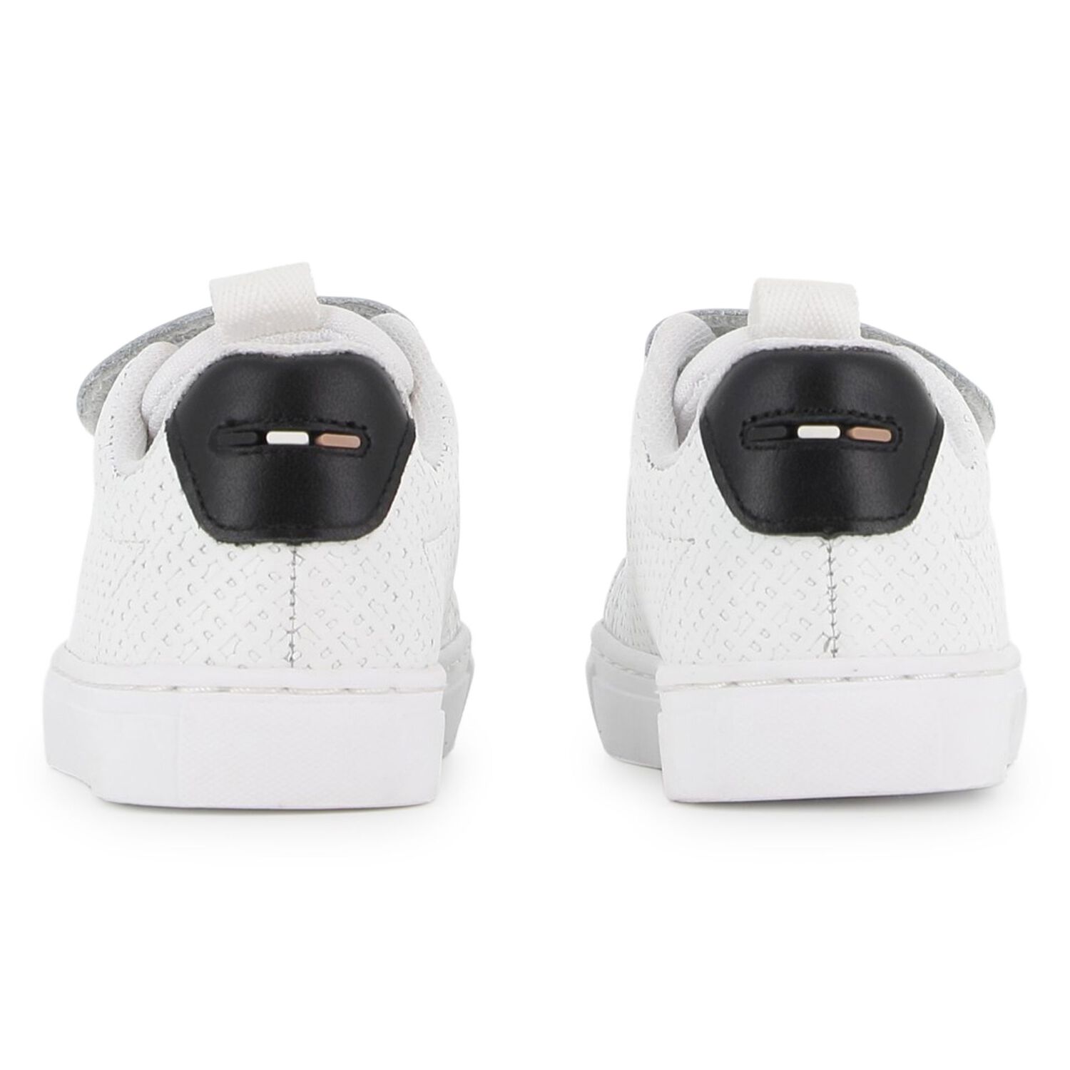 Boys White Logo Leather Trainers, 1, hi-res