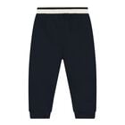 Baby Boys Navy Blue Logo Joggers, 1, hi-res